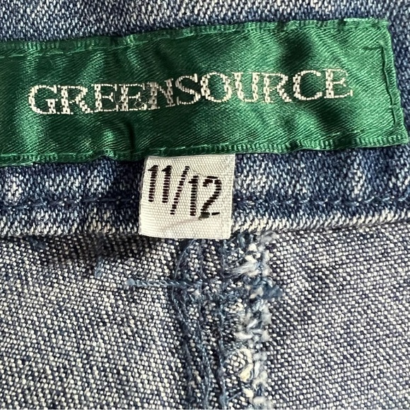 Woman’s Size 11/12 Wide Leg Jeans Rhinestone Mermaidcore Side Panel Medium Wash - Picture 10 of 11